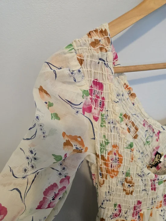 Pantel Montreal Vintage Floral Maxi Dress Size 13 Boho Cottagecore Smocked Bust - Picture 10 of 12